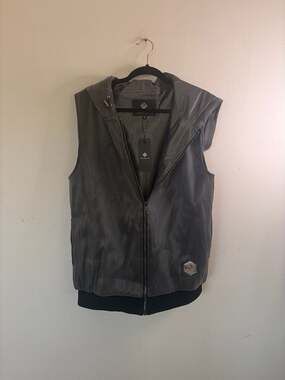 NWT Inlighten Luminous Fiber Optic Hooded Vest Cyberpunk Rave Wear XL